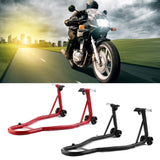 Black Steel Full Set Of Motorcycle Rear And Front Wheel Stand Motorcycle Paddock Stand Set Holder