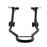 Black Steel Full Set Of Motorcycle Rear And Front Wheel Stand Motorcycle Paddock Stand Set Holder